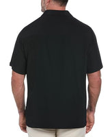 
              Cubavera Paneled Short Sleeve Shirt For Men, Classic Fit, Wrinkle Resistant, Casual Button-Down Shirt For Men With Spread Collar (Sizes Small - 5Xl), Jet Black, 4X-Large Big Tall
            