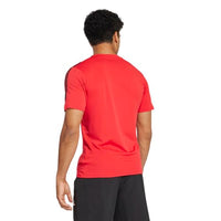
              Adidas Men's Train Essentials 3-Stripes Training T-Shirt, Pure Ruby/Black, Large
            