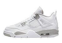 
              Jordan Air 4 Retro (Big Kid) White/Fire Red/Tech Grey/Black 7 Big Kid M
            