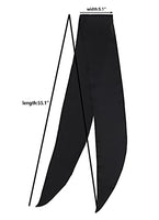 
              GERINLY Black Silk Scarf for Hair Satin Skinny Scarf Belt Ascot Cravat
            
