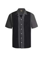 
              Hardaddy Men's Vintage Bowling Shirt 1950s Short Sleeve Casual Button Down Summer Beach Camp Collar Shirts Gray XXL
            