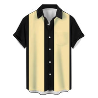 
              Men's Retro Bowling Shirts Hawaiian Beach Shirt Vintage Printed Chest Pocket Shirt Short Sleeve Casual Button Down(Yellow, XL)
            
