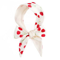 
              GERINLY Sweet Cherry Narrow Neckerchief Silk Feel Decorative Purse Scarf Chic Ribbon Hair Scarf Accessories 1950s
            