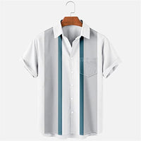 
              Vintage Bowling Shirts Mens 1950s Retro Short Sleeve Button Down Shirts Casual Regular Fit Summer Hawaiian Beach Tops
            