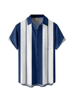 
              Hardaddy Men's Vintage Bowling Shirt Short Sleeve Button Down Hawaiian Summer Beach Printed Casual Shirts Blue 3XL
            