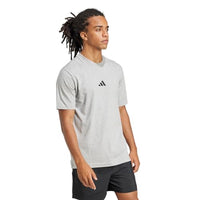 
              Adidas Men's Essentials Small Logo Sportswear T-Shirt, Medium Grey Heather/Black, Medium
            
