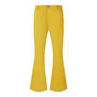 
              Wbestwind Men's Relaxed Stretch Vintage 60s 70s Bell Bottom Pants Fit 70s Disco Outfits Comfort Flared Retro Leg,Flo,TAG XL Yellow
            