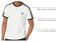 
              adidas Originals Mens Adicolor Classics 3-Stripes T-Shirt White X-Large
            