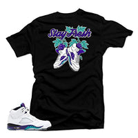 
              SNELOS Shirt to Match Jordan (Jordan 5 NRG Fresh Prince Grapes Stay Fresh Shirt (Black), 3XL)
            