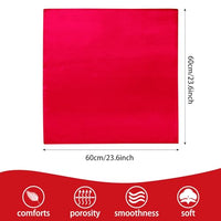 
              GHGMAO Women Silk Feeling Scarf, 23.6'' Square Red Satin Scarf Neck Head Bandana Handkerchief Hair Scarves for Daily Wear, Retro 1950s, Halloween Costume Accessory
            