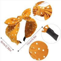
              WJYX BOWS 6pcs Polka Dot Bow Headbands Vintage Retro Bunny Ears Hair Hoop
            