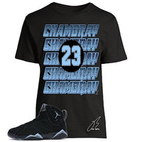 
              Shirt To Match Jordan Retro 7 Chambray UNC,23 Unisex Graphic Tee,Shoe Coordinating,Best Gift (XL, Black)
            