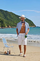 
              COOFANDY Men's Cuban Guayabera Shirts Button Down Short Sleeve Linen Shirt
            