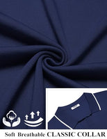 
              COOFANDY Mens Collared Shirts Short Sleeve Polo Shirts for Men Basic Fashion Retro 70S Shirt Navy Blue
            