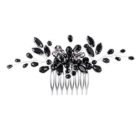 
              Black Teardrop Hair Side Comb Crystal Hair Pieces Rhinestone Headpieces Bride Wedding Hair Comb Bridal Hair Clip Side Combs Flower Headdress Hair Accessories for Women and Girls
            