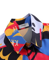 
              KYKU Men's Bowling Shirt Summer Beach Shirt Casual Button Down Short Sleeve
            