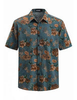 
              TIXMIE Mens Floral Hawaiian Shirt Short Sleeve Button Down Retro Shirts
            