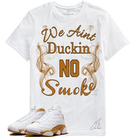 
              Shirt to Match Jordan Retro 13 Wheat/White,Smoke Unisex Sneaker Graphic Tee,Best Gift,Christmas (XL, White)
            