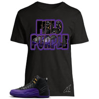 
              Shirt To Match Retro 12 Field Purple Black,Unisex Sneaker Graphic Tee,Best Gift,Birthday (L, Black)
            