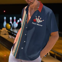 
              Custom Bowling Shirts for Men Vintage Retro Personalized Team Name Shirt
            