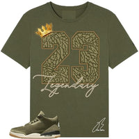 
              T-Shirt to Match Retro 3 Family Affair Olive Green, 23 Shoe Coordinating Graphic Tee, Best Gift, Mens Clothing, Unisex Tops (US, Alpha, Small, Regular, Regular, Olive)
            