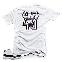 
              SNELOS Shirt to Match Jordan (Jordan 11 Concord Bull 45 Shirt (White), S)
            