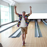 
              KYKU Men's Bowling Shirt Summer Beach Shirt Casual Button Down Short Sleeve
            