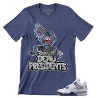 
              Shirt to Match Jordan 4 Midnight Navy Sneakers Dead Presidents, Jordan 4 Midnight Navy Matching Tshirt
            