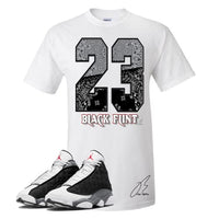 
              Shirt To Match Jordan Retro 13 Black Flint,23 Unisex Graphic Tee,Shoe Coordinating,Gift (M, White)
            