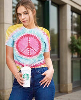 
              YHHR Women 70s Hippie Costume Tie Dye T-Shirt Peace Love Graphic Tee Tops
            