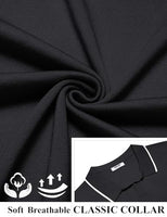 
              COOFANDY Mens Collared Shirts Short Sleeve Polo Shirts for Men Basic Fashion Retro 70S Shirt Black
            