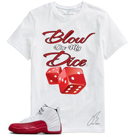 
              Shirt To Match Jordan Retro 12 Cherry Red/White,Dice Sneaker Graphic Tee,Best Gift,Christmas (XL, White)
            