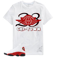 
              Shirt to Match 13 Chicago/True Red, 23 Wing Shoe Coordinating Graphic Tee, Best Gift, Mens Clothing, Unisex Tops (US, Alpha, Large, Regular, Regular, White)
            