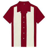 
              Anchor MSJ Men's Classic Retro Bowling Shirt Vacation Shirts (XXL, Maroon)
            