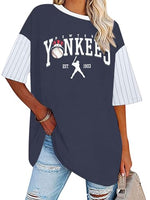 
              Game Day Shirt Baseball Shirts Women Oversized Baseball Team Graphic Tshirt Baseball Fan Shirt Casual Short Sleeve Tee Tops B-Blue
            