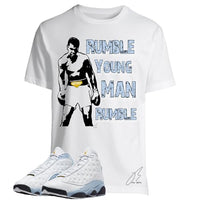 
              Shirt To Match Jordan Retro 13 Blue Grey,Rumble Young Man Rumble Unisex Sneaker Graphic Tee,Best Gift,2024 (XXXL, White)
            