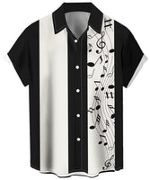 
              Men's Vintage Bowling Shirt 1950s Retro Rockabilly Style Short Sleeve Button Down Music Hawaiian Shirts
            