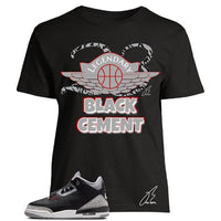 
              Shirt To Match Jorda 3 Black Cement,23 Wing Unisex Sneaker Graphic Tee,Best Gift,Christmas (XL)
            