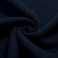 
              OXKNIT Men's Knit Short Sleeve Shirts 1960s Vintage Floral Pattern Dark Blue Cotton Polo Shirt with Quarter Button
            
