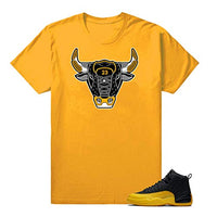 
              Jordan 12 University Gold Match Tees - Bull 12 Gold, Medium
            