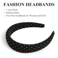 
              Huachi Polka Dot Headbands for Women Non Slip Trendy Headbands for Women’s Hair Cute Headband for Girls, Elastic Hair Bands for Womens Fashion Accessories for Women 4PCS
            