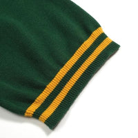 
              OXKNIT Knit Polo Shirt for Men, Retro Tiger Pattern Green Shirt Quarter Button Down Short Sleeve Men's Clothing
            
