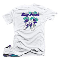
              SNELOS Shirt to Match Jordan (Jordan 5 NRG Fresh Prince Grapes Stay Fresh Shirt (White), L)
            