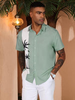 
              YKR Mens Hawaiian Shirts Short Sleeve Button Down Bowling Shirts Retro Summer Tropical Beach Casual Dress Shirt for Men LightGreen S
            