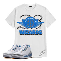 
              Shirt To Match Jordan Retro 3 Wizards/True Blue Cement,23 Wing Unisex Graphic Tee,Sneaker Match,Gift (XL, White)
            