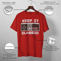 
              Nintendo Men's Keep it Classic T-Shirt, Large, Red
            