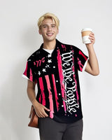 
              DUBMA USA Shirt Retro Short Sleeve Casual Button Down Bowling Shirts
            