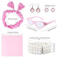 
              Bcxfbxd 7 Pcs 50's Women Costume Accessories Set for Girls
            
