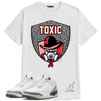 
              Shirt To Match Jordan Retro 3 White Cement Reimagined,Toxic Graphic Tee (M, White)
            
