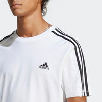
              adidas Men's Essentials 3-stripes Tee, White/Black, Medium
            